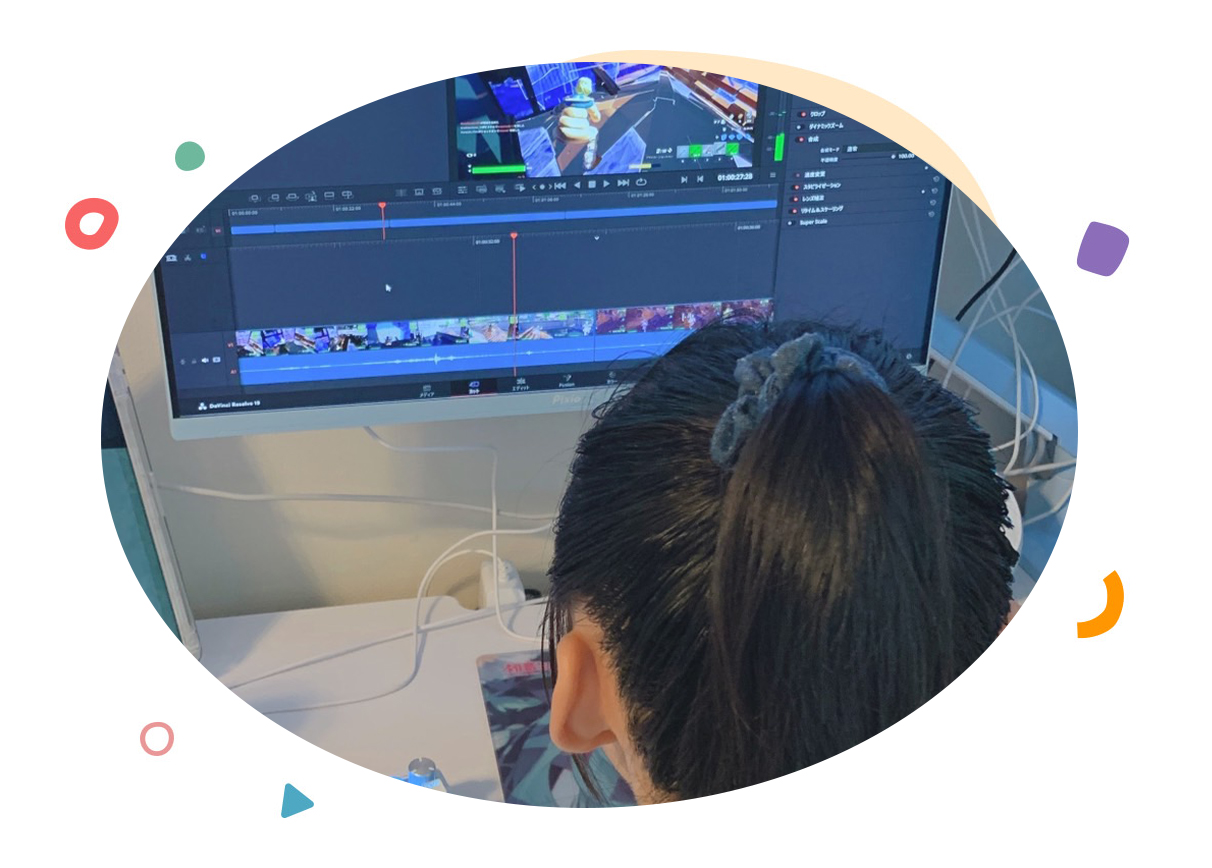 編集の授業のようす